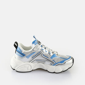 Buffalo Sneaker CLD Run Jog Vegan Nappa/Mesh Silver/White/Blue