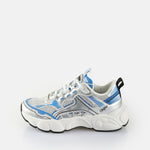 Afbeelding in Gallery-weergave laden, Buffalo Sneaker CLD Run Jog Vegan Nappa/Mesh Silver/White/Blue
