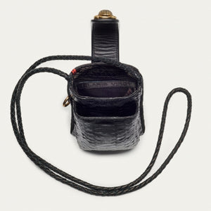 Claris Virot Etui a Telephone Python Double Marcus Noir