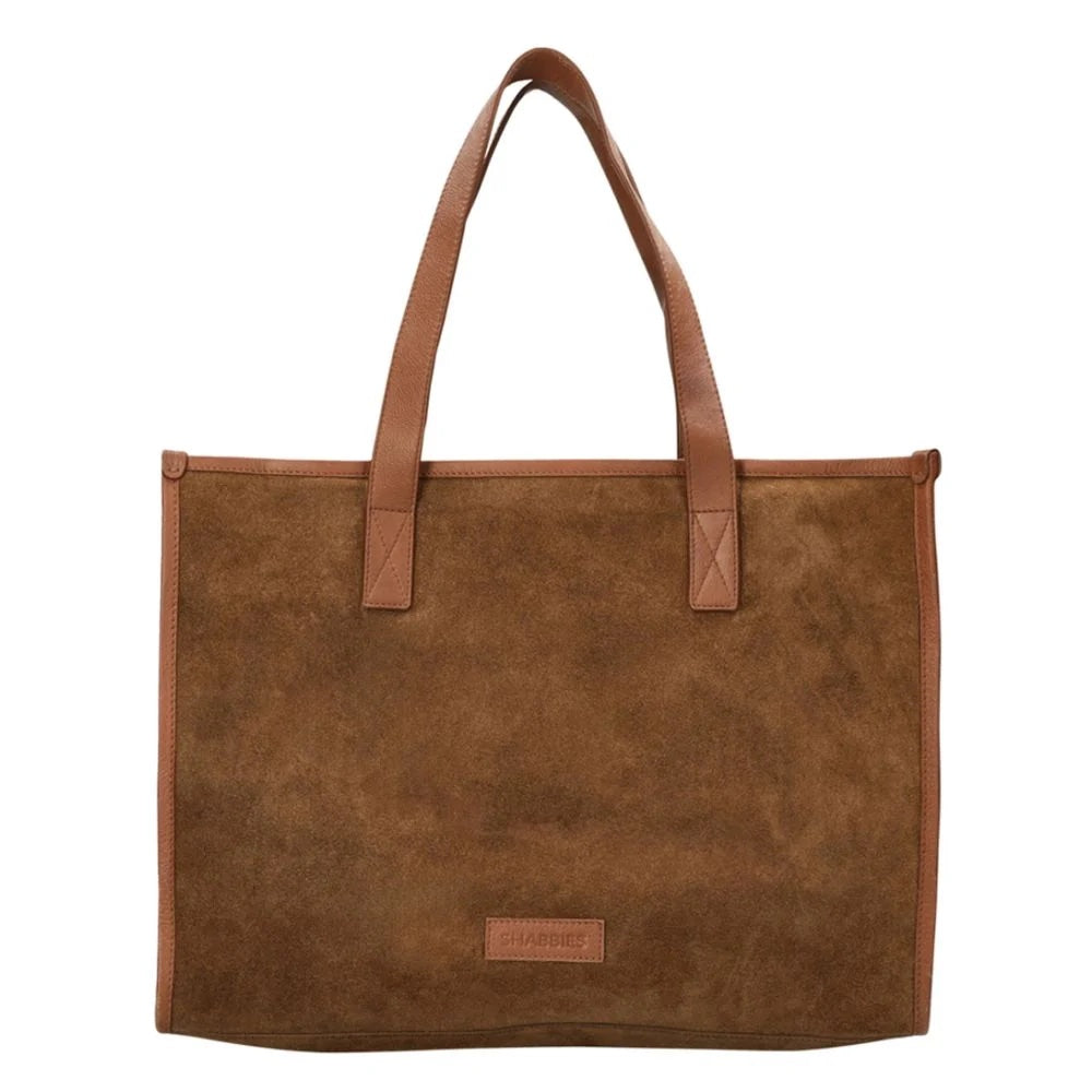 Shabbies Verena Handbag Cow Suede Cognac