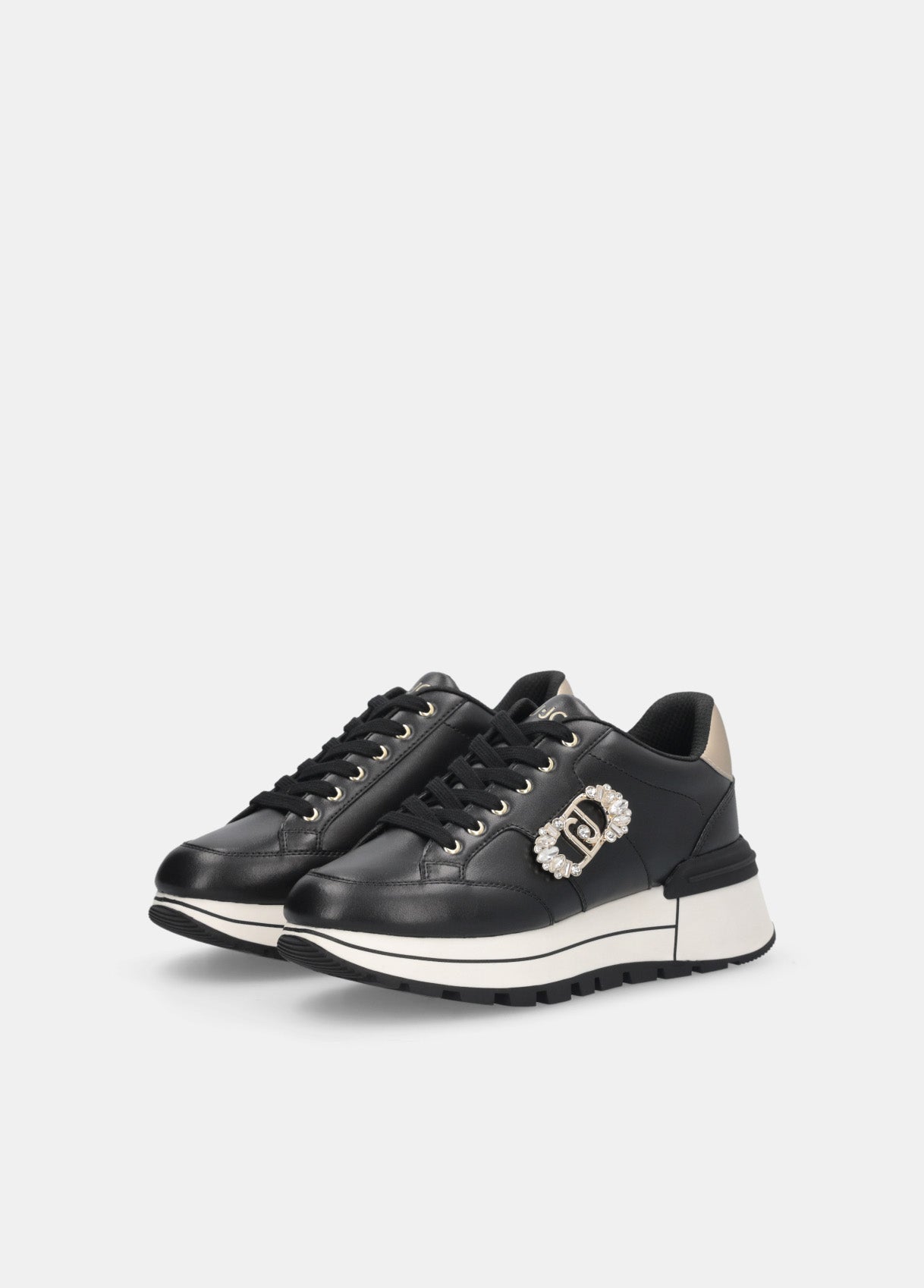 Liu Jo Sneaker Amazing 41 Calf leather/metallic Black/light gold