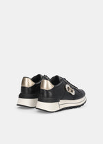 Afbeelding in Gallery-weergave laden, Liu Jo Sneaker Amazing 41 Calf leather/metallic Black/light gold
