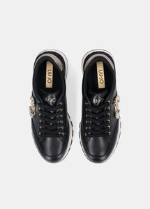 Liu Jo Sneaker Amazing 41 Calf leather/metallic Black/light gold