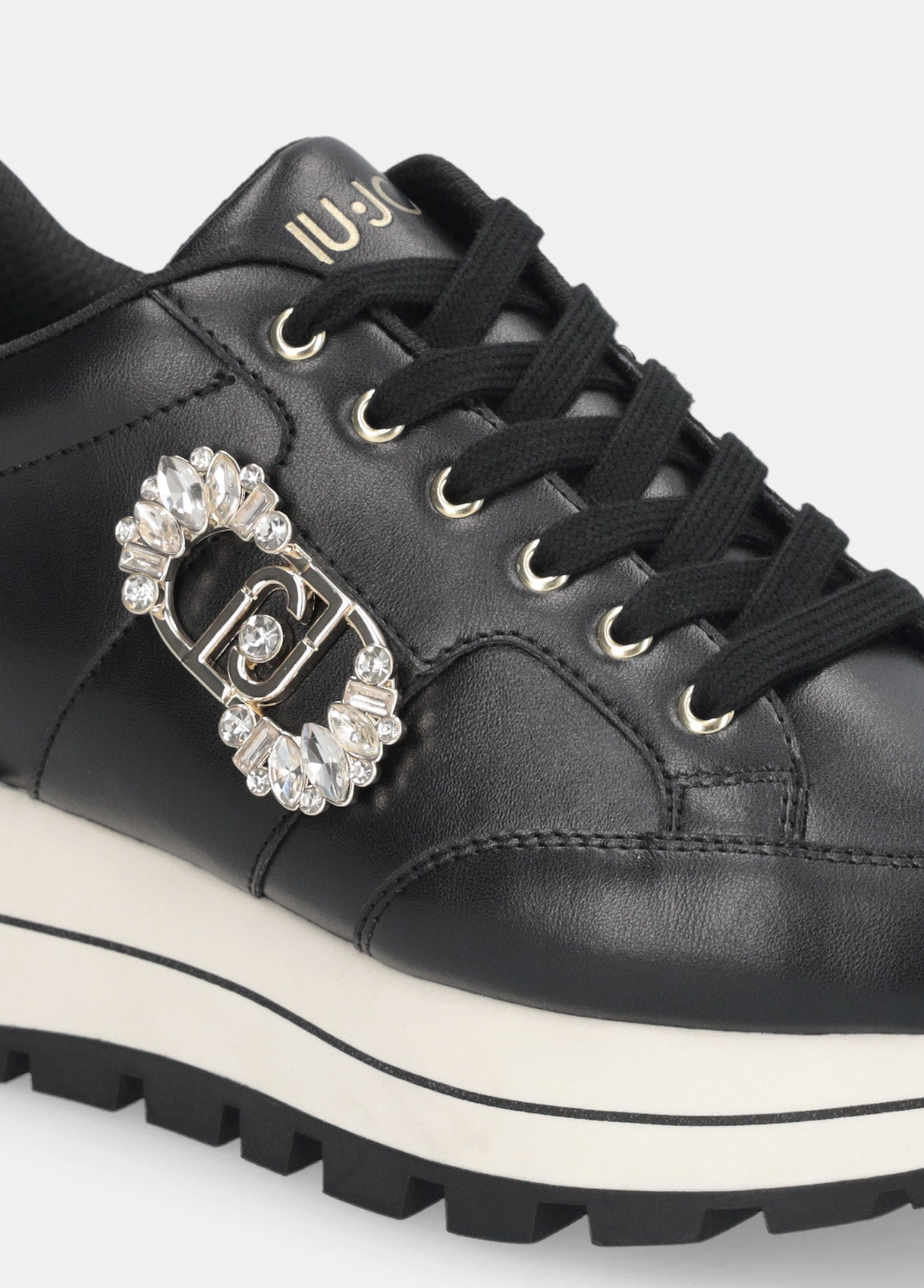 Liu Jo Sneaker Amazing 41 Calf leather/metallic Black/light gold