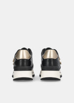 Afbeelding in Gallery-weergave laden, Liu Jo Sneaker Amazing 41 Calf leather/metallic Black/light gold
