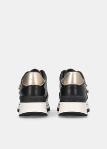 Liu Jo Sneaker Amazing 41 Calf leather/metallic Black/light gold