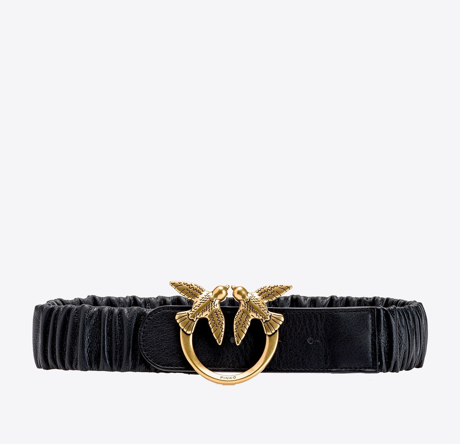 Pinko love ruffle belt black