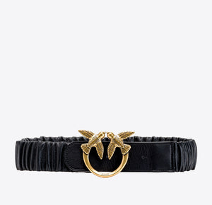 Pinko love ruffle belt black