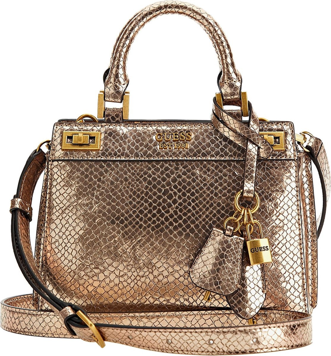 Katey mini satchel rose gold