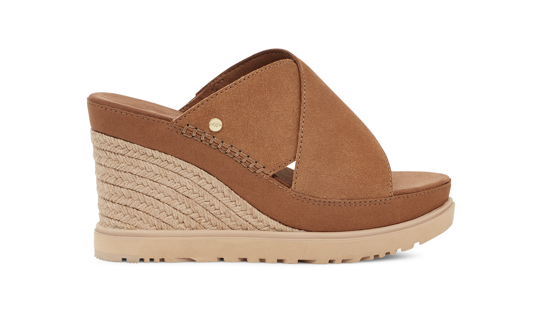 UGG Abbot slide sleehak chestnut