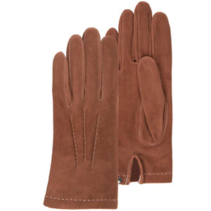 Isotoner handschoen suede leder camel