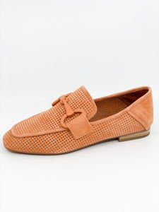 Bibi Lou mocassin peach perfo