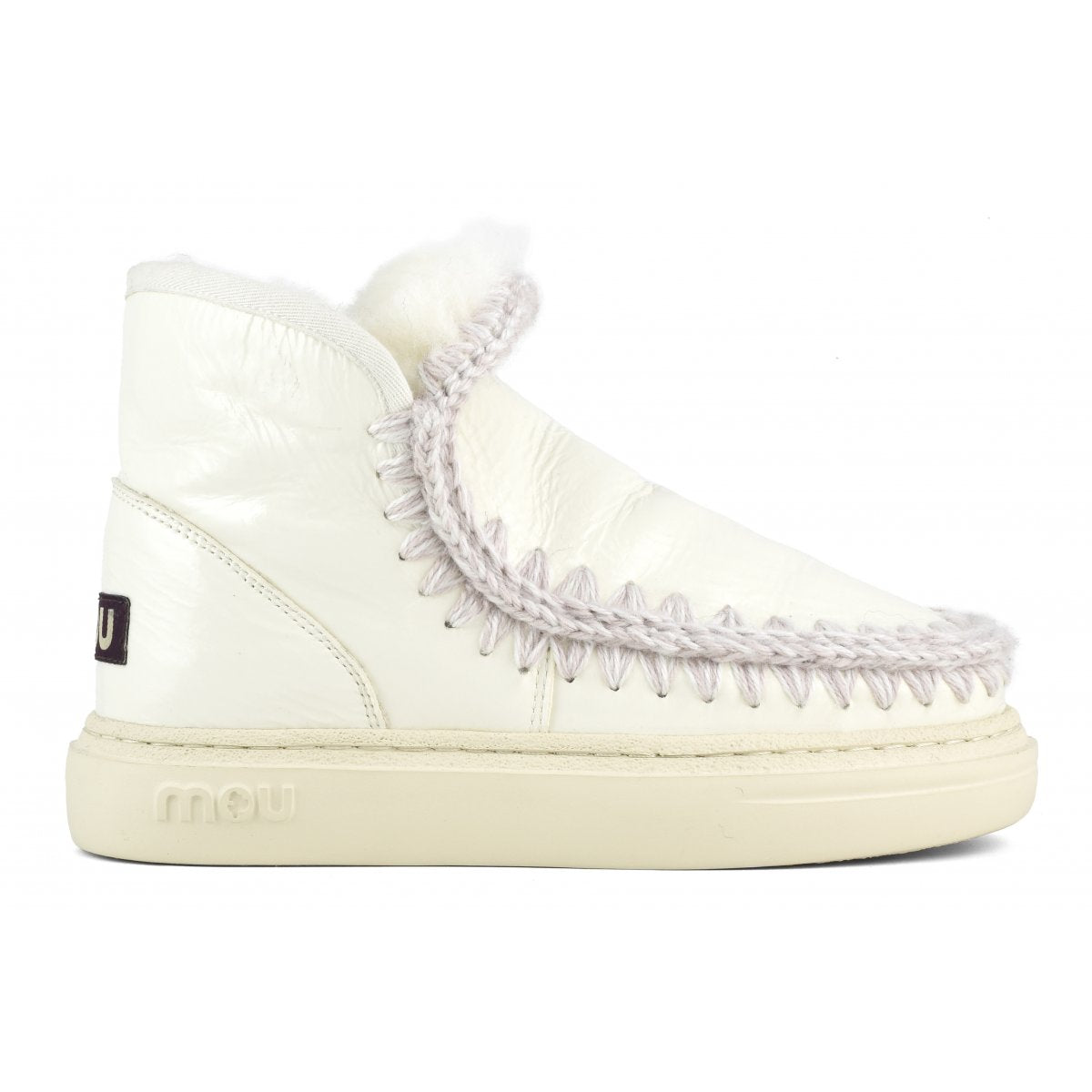 MOU eskimo sneaker bold patent white