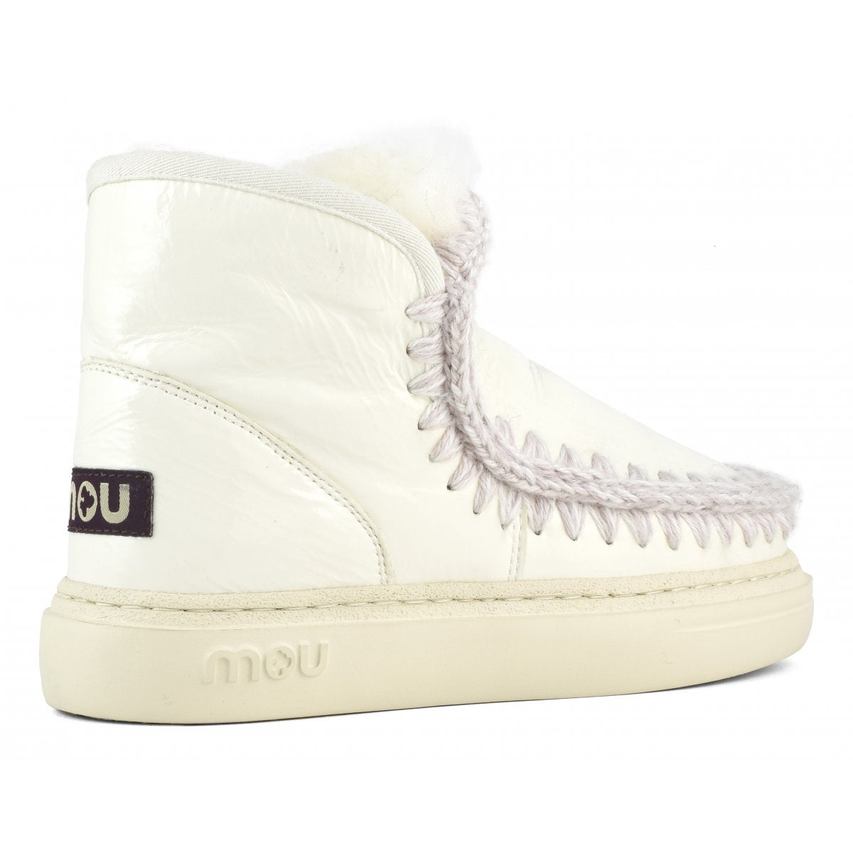 MOU eskimo sneaker bold patent white