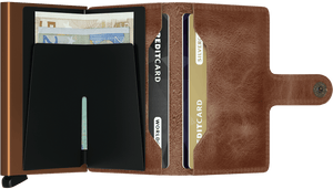 Miniwallet Vintage Cognac-Rust