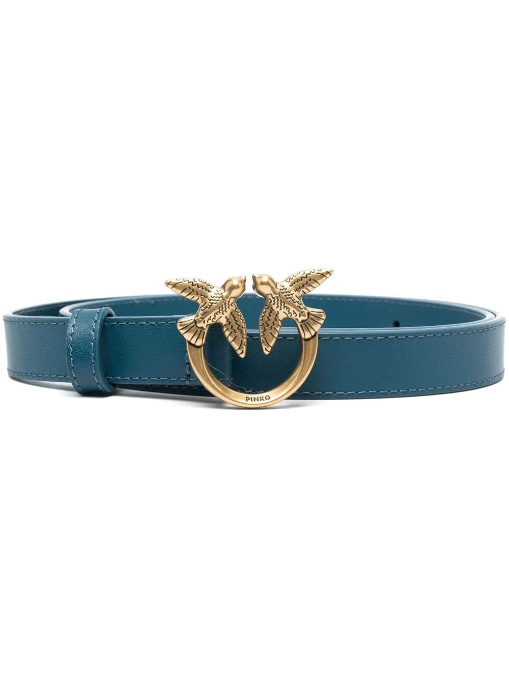 Pinko love berry H2 belt vitello seta teal-antique