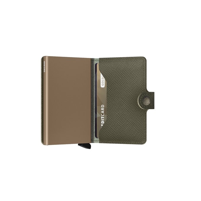 Miniwallet Saffiano olive