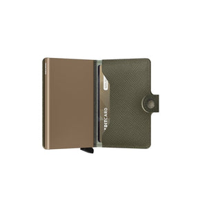 Miniwallet Saffiano olive