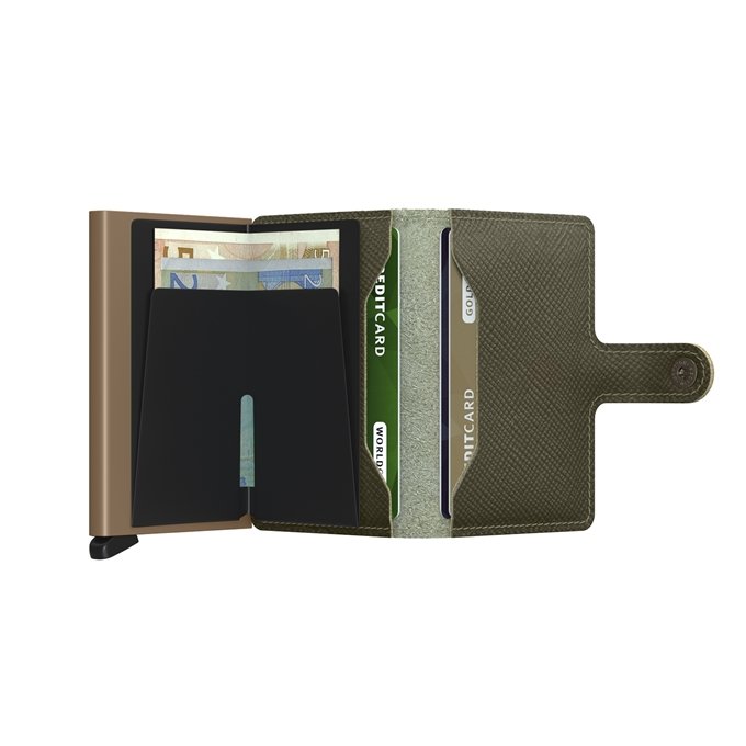 Miniwallet Saffiano olive