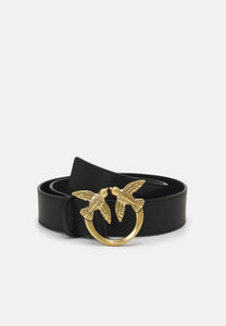 Pinko love berry simply belt zwart 4cm